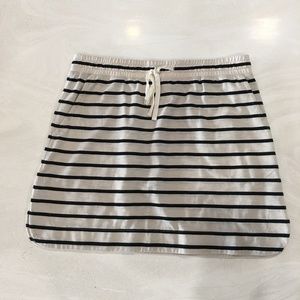 LOFT Black & White Striped Cotton Skirt Size XS